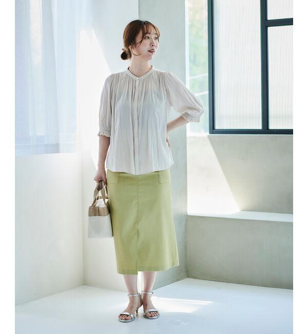 le.coeur blanc「《手洗い可能》ドライタッチカーゴポケットトラペーズスカート」|スカート|