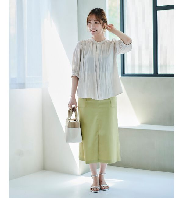 le.coeur blanc「《手洗い可能》ドライタッチカーゴポケットトラペーズスカート」|スカート|