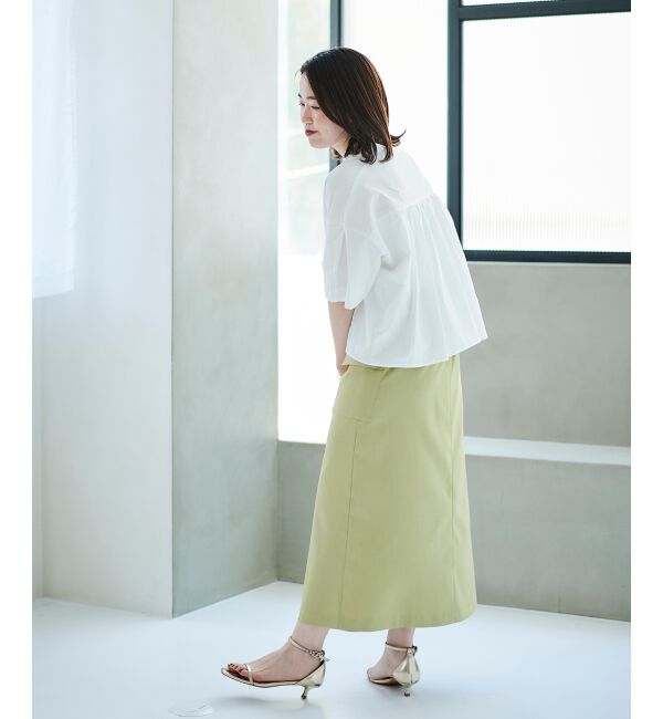 le.coeur blanc「《手洗い可能》ドライタッチカーゴポケットトラペーズスカート」|スカート|