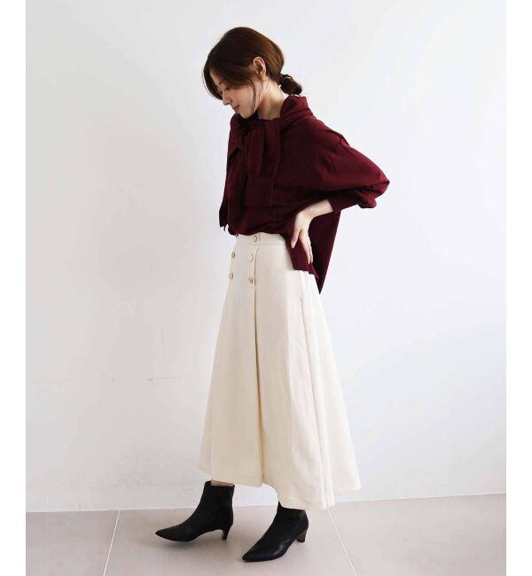 le.coeur blanc「《手洗い可能》カルゼマリントラペーズスカート」|スカート|