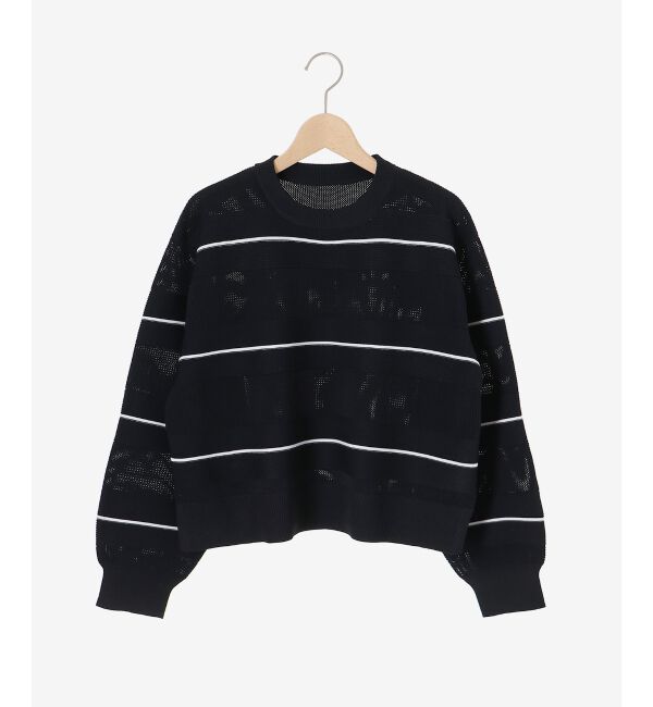 le.coeur blanc「マルチボーダーエステルニットプルオーバー」|ニット・セーター|