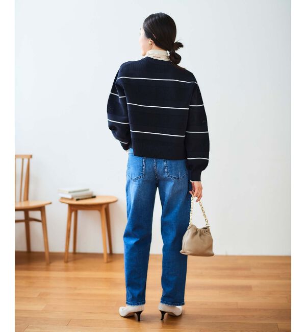 le.coeur blanc「マルチボーダーエステルニットプルオーバー」|ニット・セーター|