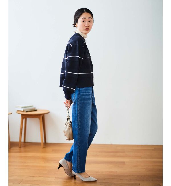 le.coeur blanc「マルチボーダーエステルニットプルオーバー」|ニット・セーター|