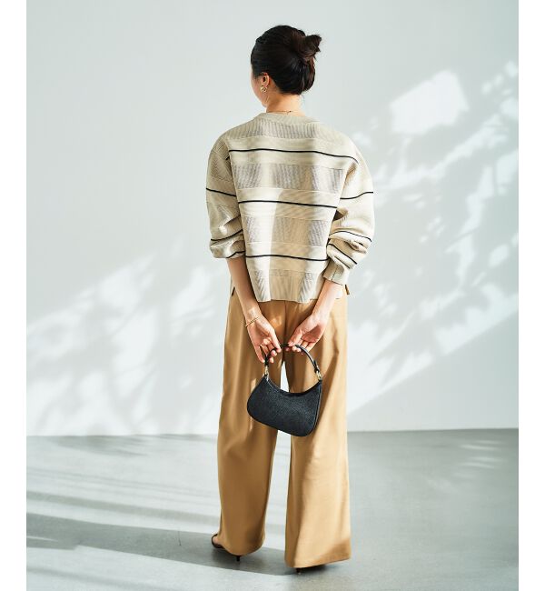 le.coeur blanc「マルチボーダーエステルニットプルオーバー」|ニット・セーター|