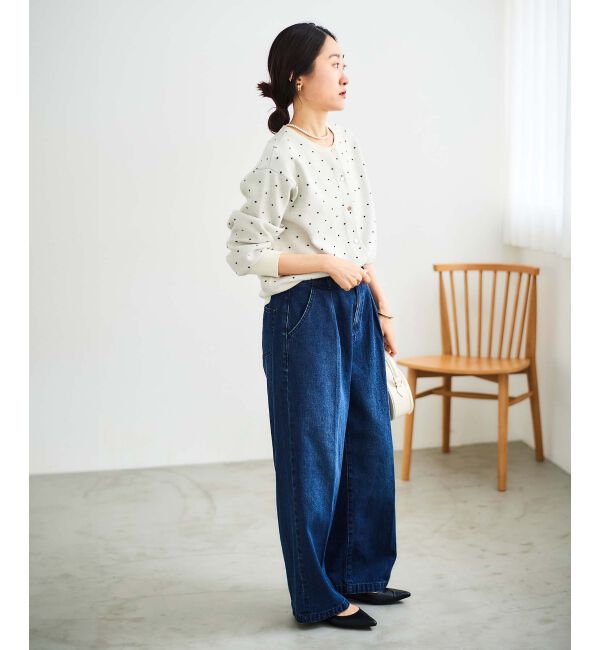  「ドットジャガードニットカーディガン」|カーディガン|