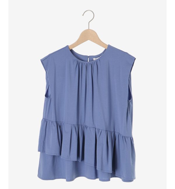  「ペプラムフリルノースリーブTEE」|Tシャツ・カットソー|