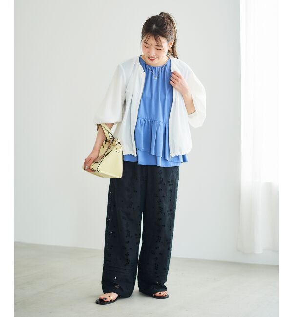  「ペプラムフリルノースリーブTEE」|Tシャツ・カットソー|