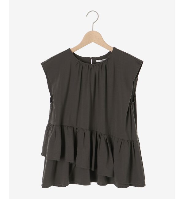  「ペプラムフリルノースリーブTEE」|Tシャツ・カットソー|