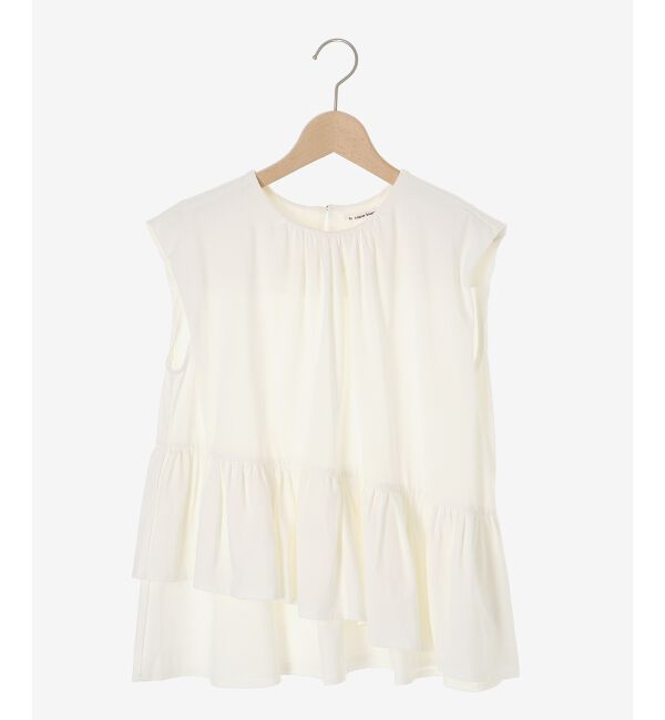  「ペプラムフリルノースリーブTEE」|Tシャツ・カットソー|