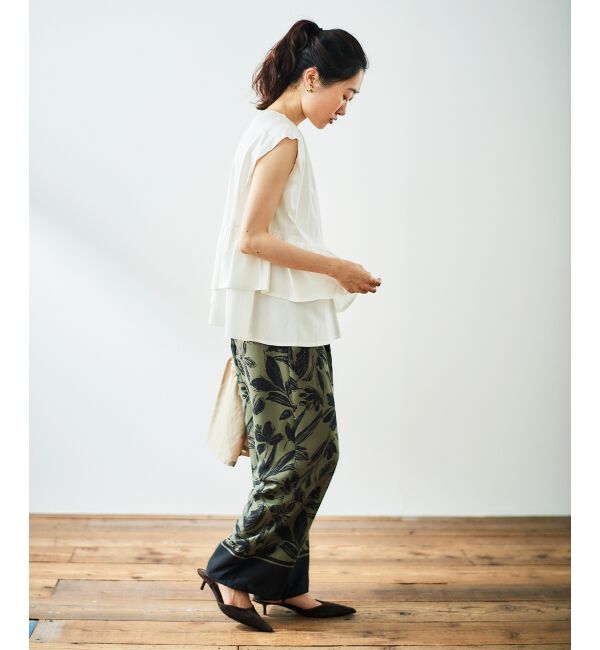  「ペプラムフリルノースリーブTEE」|Tシャツ・カットソー|