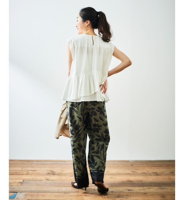  「ペプラムフリルノースリーブTEE」|Tシャツ・カットソー|