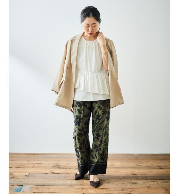  「ペプラムフリルノースリーブTEE」|Tシャツ・カットソー|