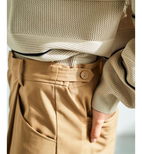 le.coeur blanc「サスペンダー付タックワイドパンツ」|その他|