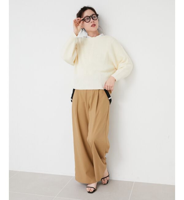 le.coeur blanc「サスペンダー付タックワイドパンツ」|その他|