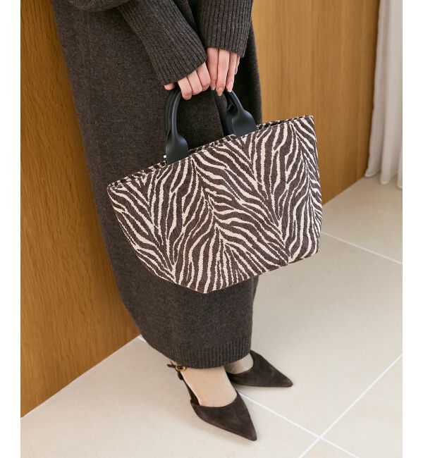  「ポーチ付きジャガードトート」|トートバッグ|