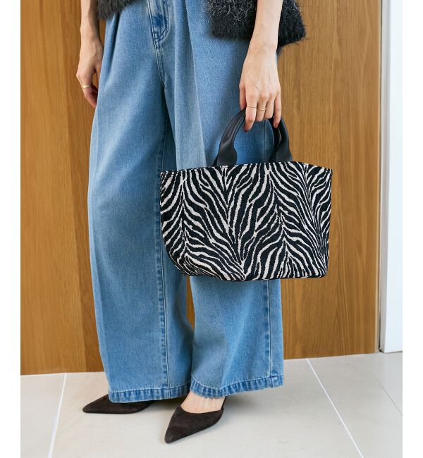  「ポーチ付きジャガードトート」|トートバッグ|