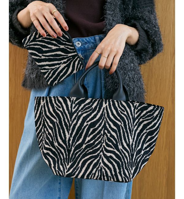  「ポーチ付きジャガードトート」|トートバッグ|