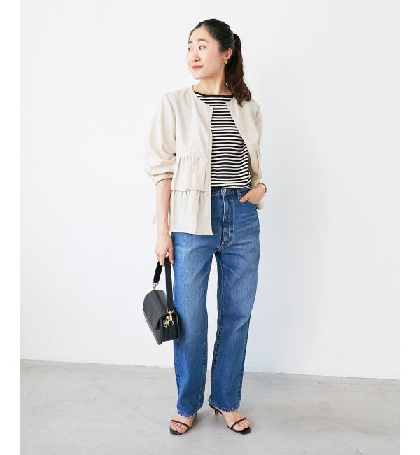  「《着映え◎》コットン麻フリルティアードジャケット」|その他|