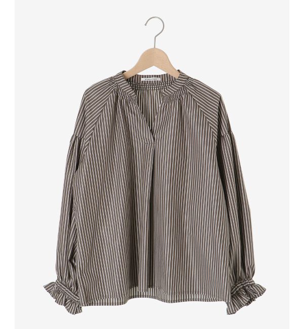 「シャーリングネックブラウス」|シャツ・ブラウス|