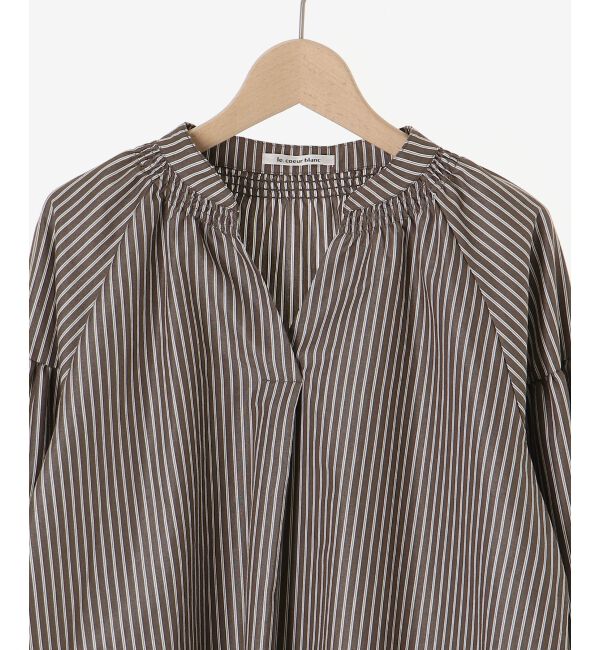  「シャーリングネックブラウス」|シャツ・ブラウス|