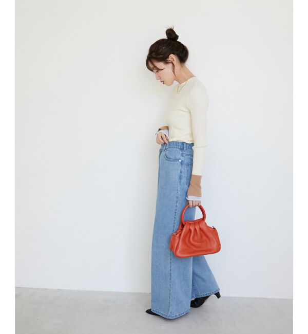  「《WEB限定アイテム》レイヤードカフス配色リブニット」|ニット・セーター|