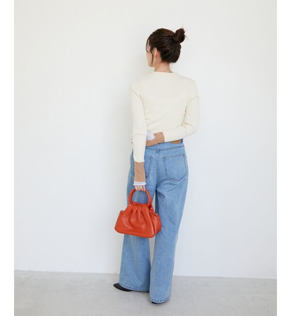  「《WEB限定アイテム》レイヤードカフス配色リブニット」|ニット・セーター|