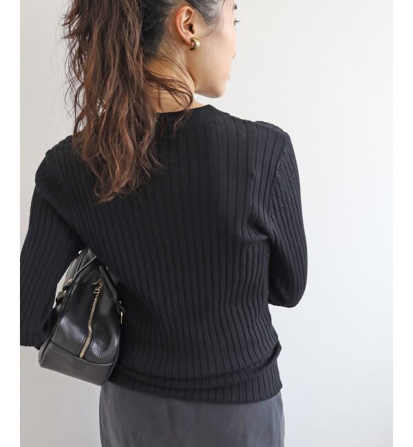  「《WEB限定アイテム》レイヤードカフス配色リブニット」|ニット・セーター|