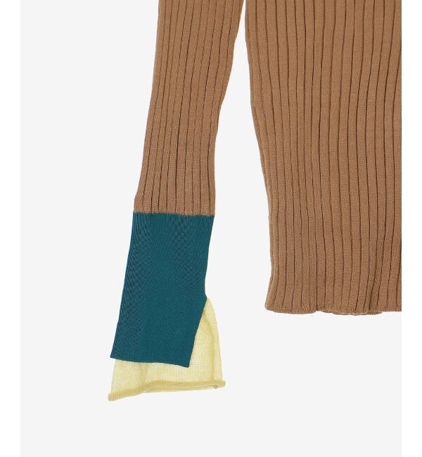  「《WEB限定アイテム》レイヤードカフス配色リブニット」|ニット・セーター|