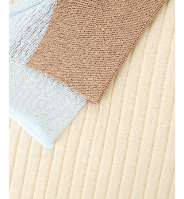  「《WEB限定アイテム》レイヤードカフス配色リブニット」|ニット・セーター|