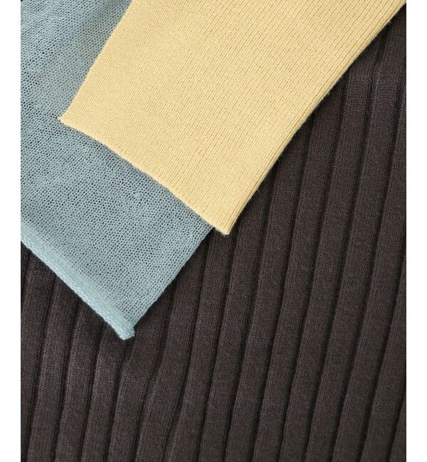  「《WEB限定アイテム》レイヤードカフス配色リブニット」|ニット・セーター|