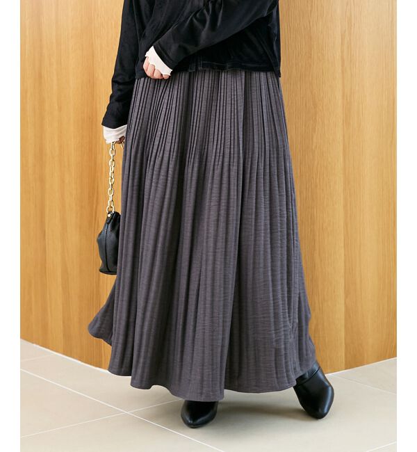  「ウールタッチ消しプリーツスカート」|スカート|Ｃ／グレー