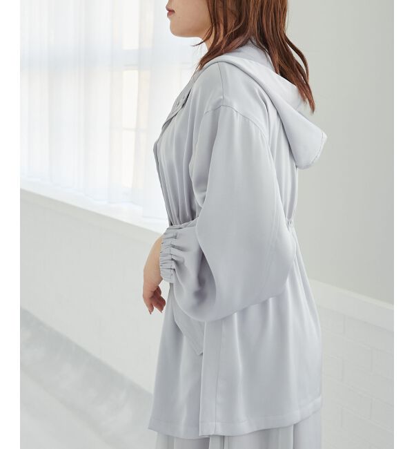 MAJESTICLEGON「ウエストきゅっとサテンブルゾン」|ブルゾン・スタジャン|