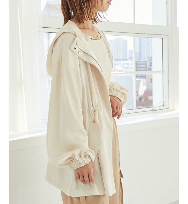 MAJESTICLEGON「ウエストきゅっとサテンブルゾン」|ブルゾン・スタジャン|