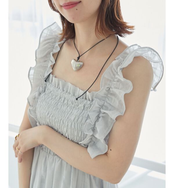 MAJESTICLEGON「フリルショルダーレースアップワンピ」|ワンピース|