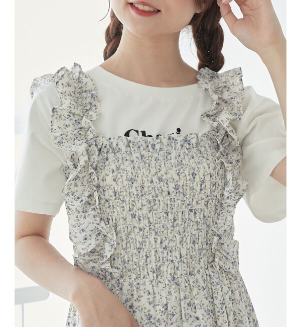 MAJESTICLEGON「フリルショルダーレースアップワンピ」|ワンピース|