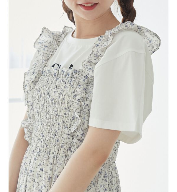 MAJESTICLEGON「フリルショルダーレースアップワンピ」|ワンピース|