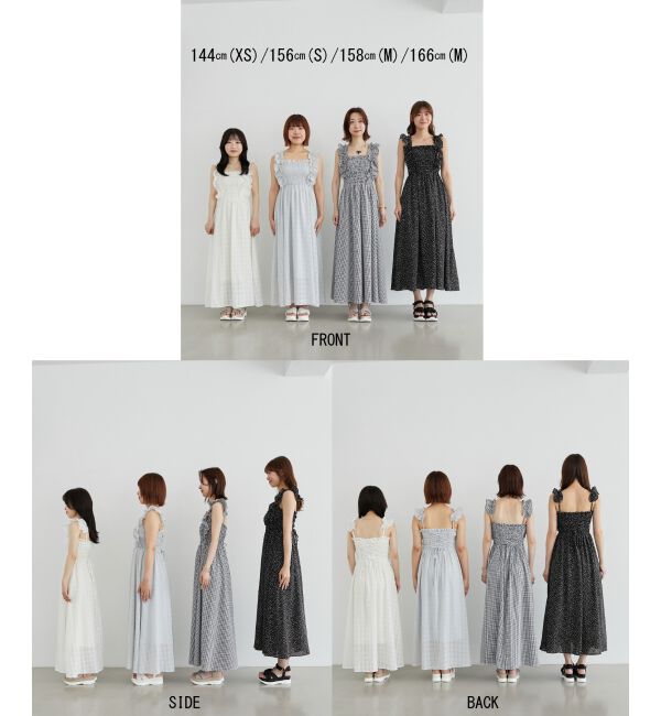 MAJESTICLEGON「フリルショルダーレースアップワンピ」|ワンピース|