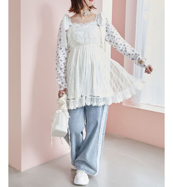  「裾レースドロストビスチェ」|キャミソール|