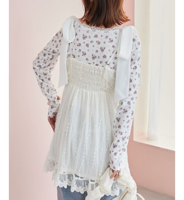  「裾レースドロストビスチェ」|キャミソール|