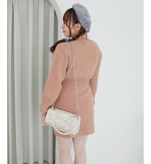 MAJESTICLEGON「ケーブルショートカーデセットワンピ」|ワンピース|