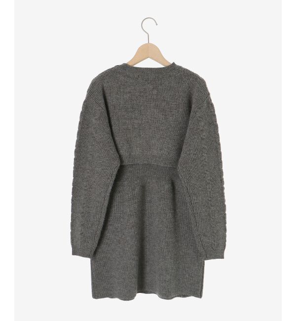 MAJESTICLEGON「ケーブルショートカーデセットワンピ」|ワンピース|