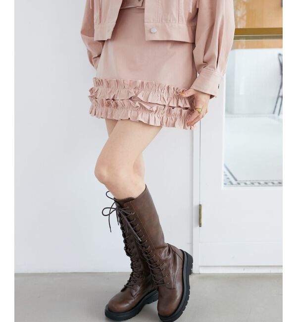 MAJESTICLEGON「ホイップフリルデニムスカパン」|スカート|