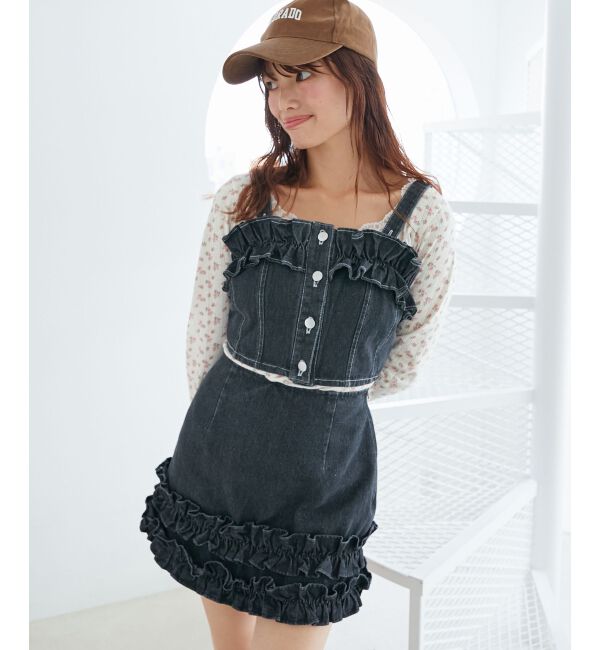 MAJESTICLEGON「ホイップフリルデニムスカパン」|スカート|