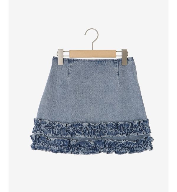 MAJESTICLEGON「ホイップフリルデニムスカパン」|スカート|