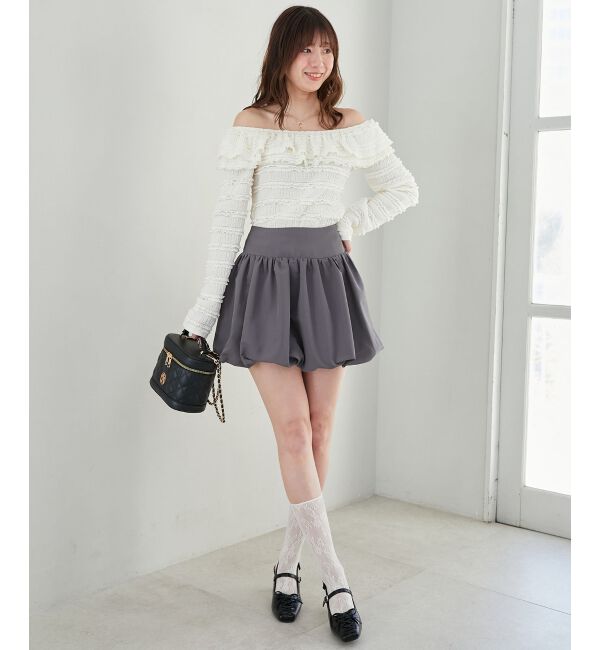 MAJESTICLEGON「前後2wayカットレースフリルトップス」|Tシャツ・カットソー|