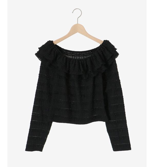 MAJESTICLEGON「前後2wayカットレースフリルトップス」|Tシャツ・カットソー|