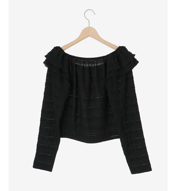 MAJESTICLEGON「前後2wayカットレースフリルトップス」|Tシャツ・カットソー|