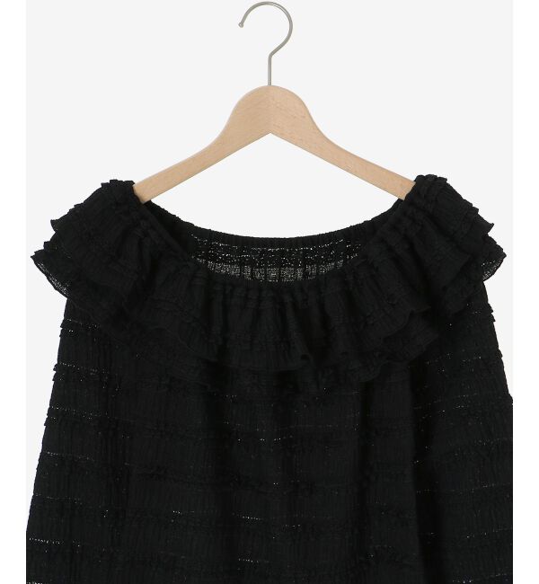 MAJESTICLEGON「前後2wayカットレースフリルトップス」|Tシャツ・カットソー|