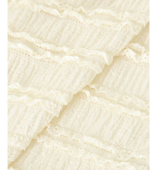 MAJESTICLEGON「前後2wayカットレースフリルトップス」|Tシャツ・カットソー|