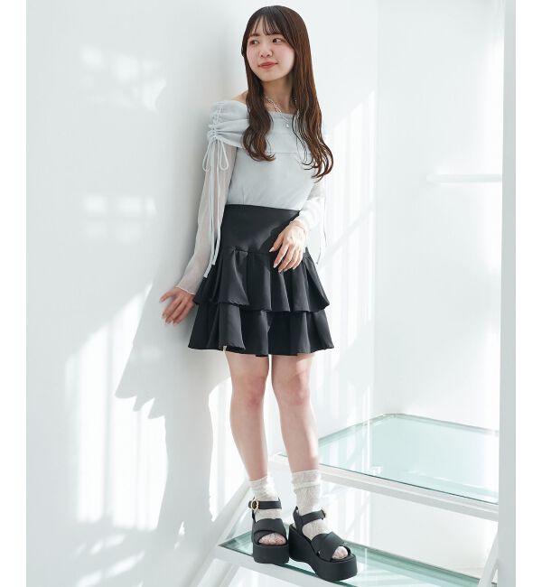  「アソートティアードミニスカパン」|スカート|
